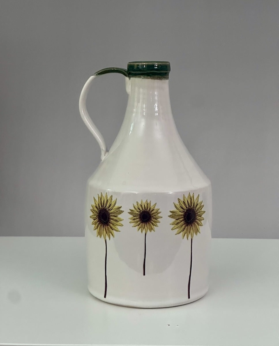 Jug Vase with Sunflowers