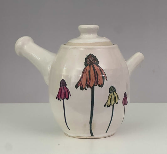 Teapot with Coneflowers