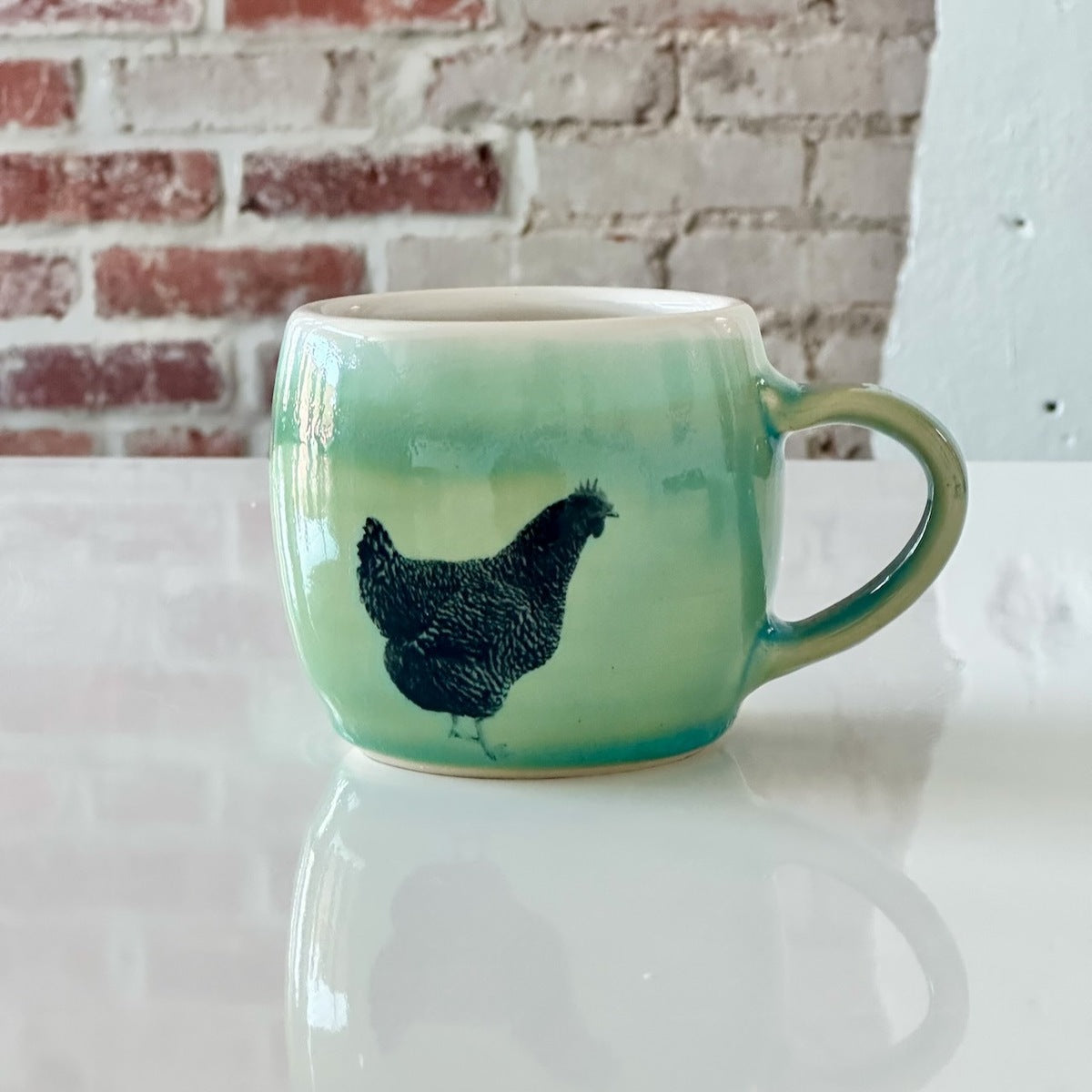 Large mug with chickens