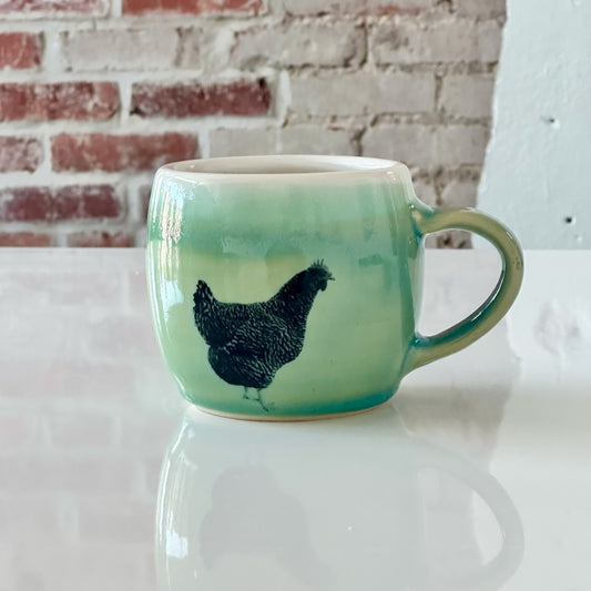 Large mug with chickens