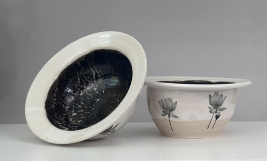 Soup Bowls with Lotus Blossoms